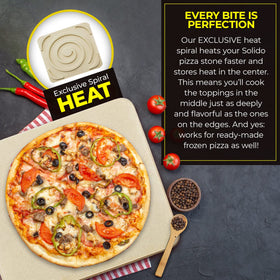 Solido pizza stone on BBQ or grill for versatile cooking