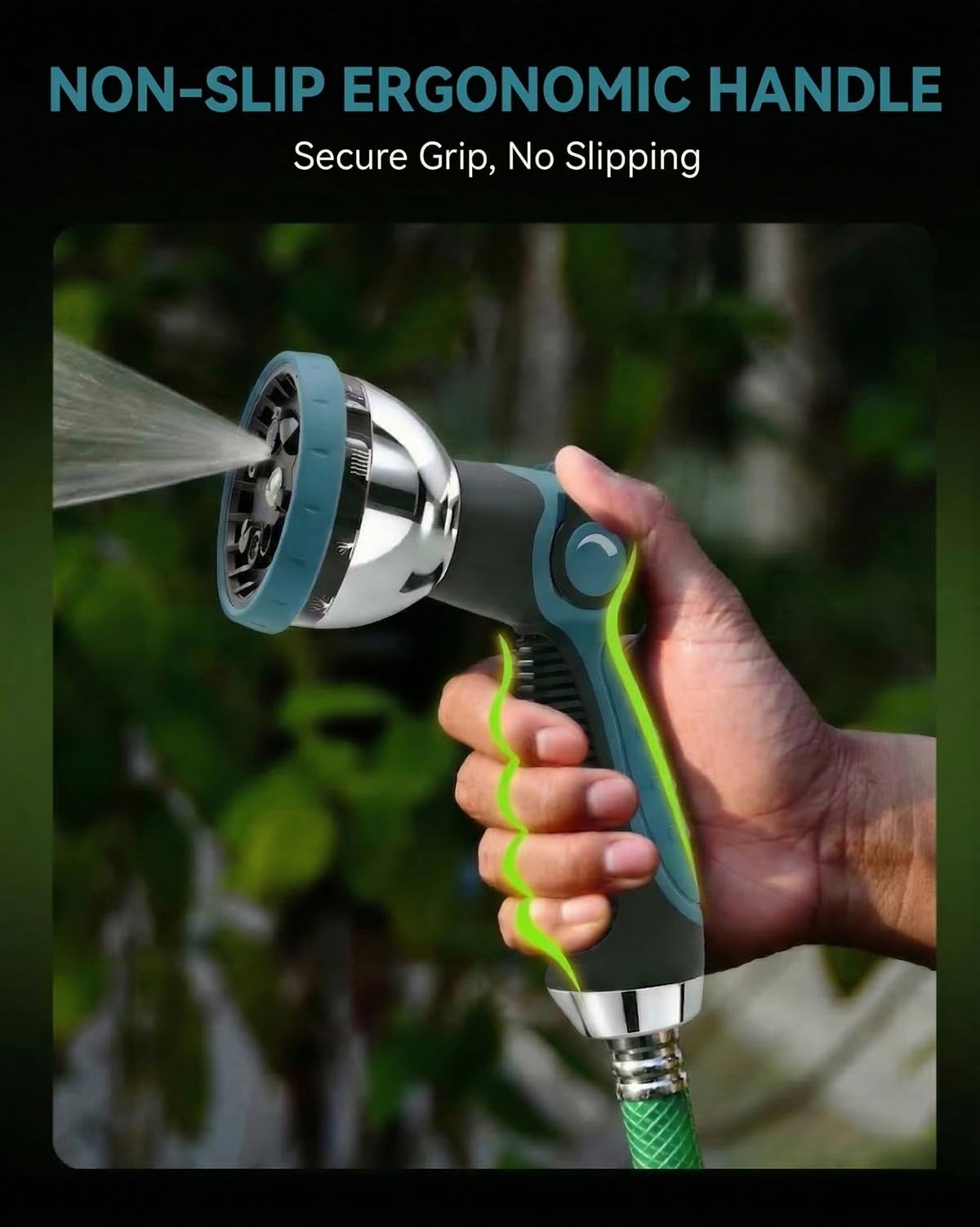 Solifo garden nozzle supports pet washing with gentle spray options.