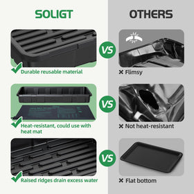 SOLIGT 1020 outer-dimension reference tray helps maximize space in any garden.