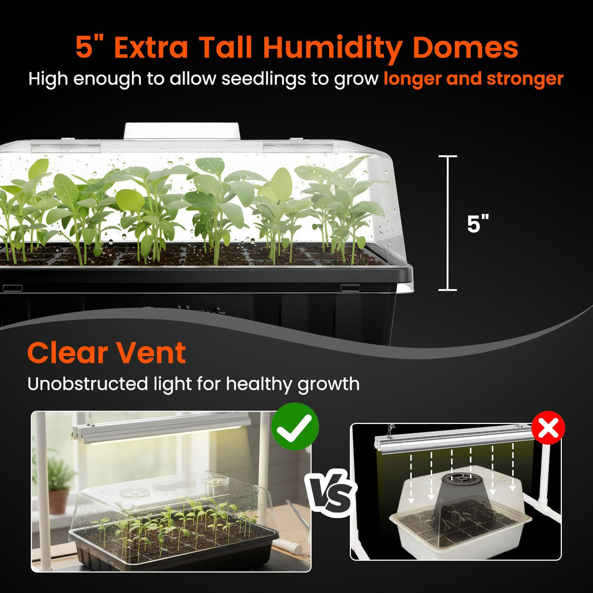 SOLIGT 144-cell seed starter trays maximize propagation capacity for larger projects.