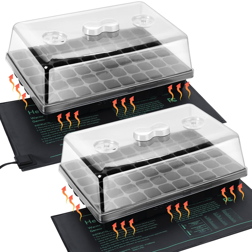 SOLIGT 2-set 60-cell seed starter trays for efficient germination and cloning.