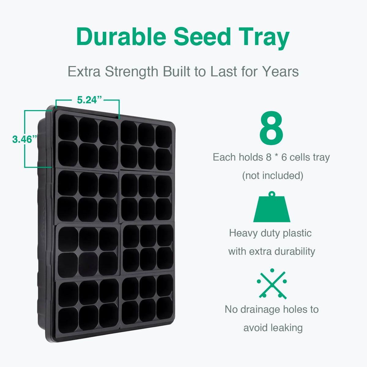 SOLIGT adjustable vents enable airflow control for healthy seedlings.