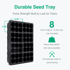 SOLIGT adjustable vents enable airflow control for healthy seedlings.