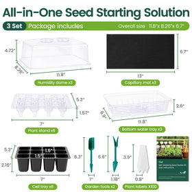 Capillary mat promotes even moisture for healthy seedlings.