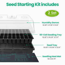 SOLIGT clear humidity dome for 60-cell trays with visible airflow.