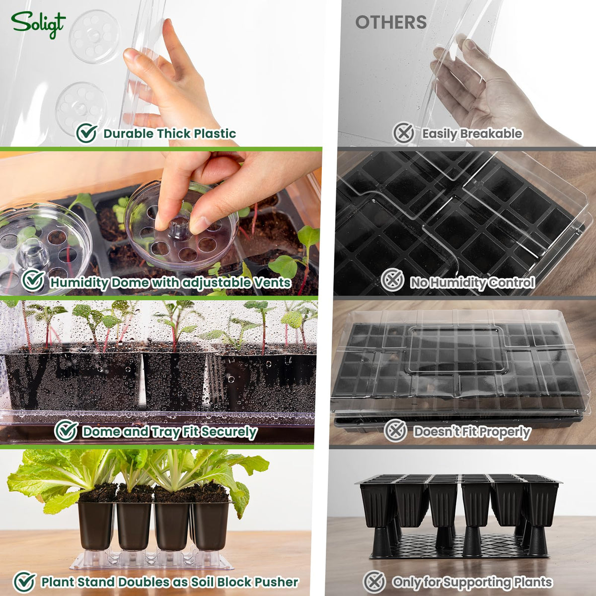 Compact SOLIGT indoor seed starter greenhouse fits small spaces.