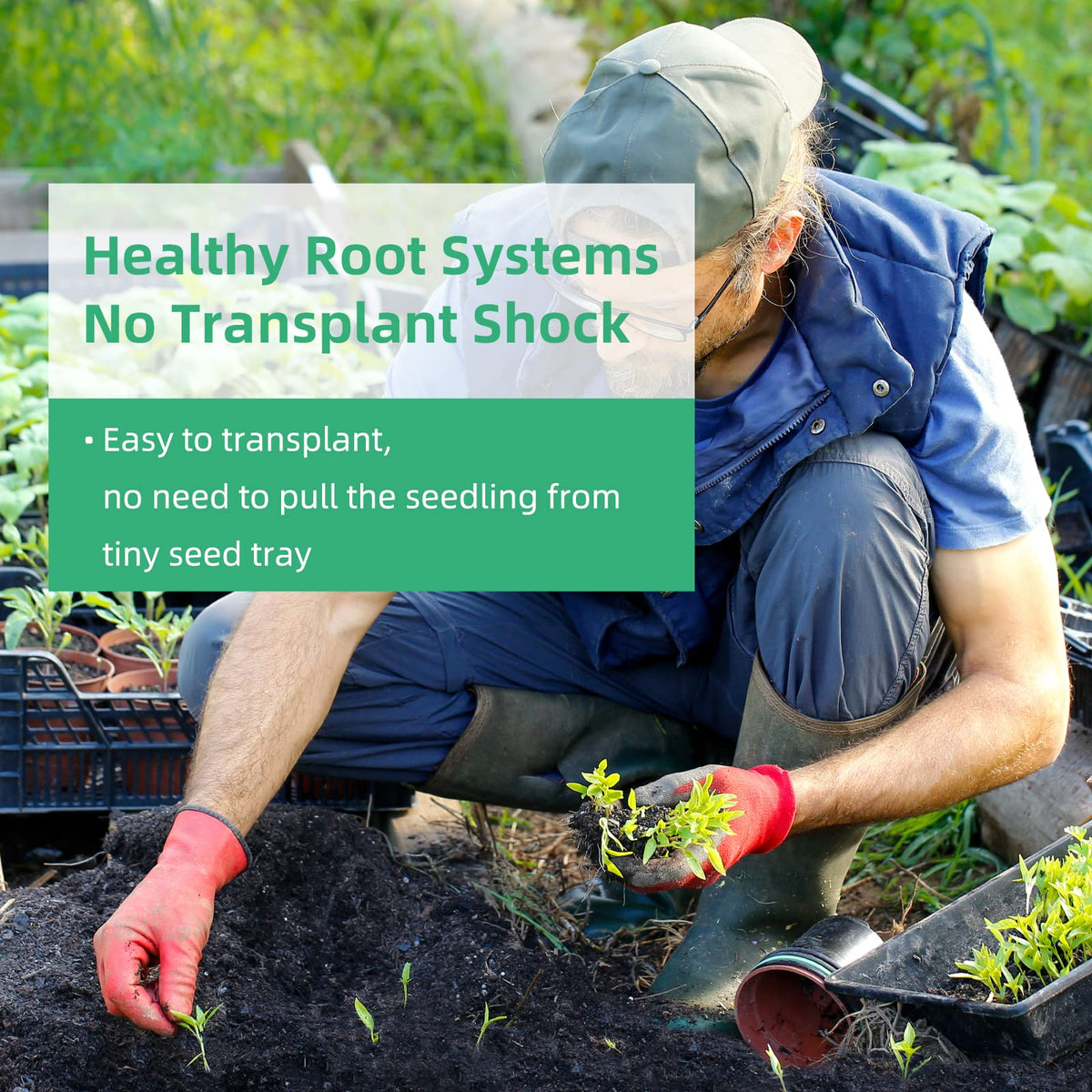 SOLIGT durable steel construction for long-lasting seed blocking tool.