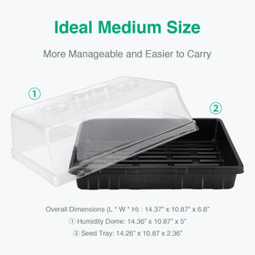 SOLIGT five-tray set with domes, ideal for compact seed propagation.