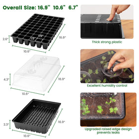 SOLIGT full spectrum grow light 11.5W promotes vibrant seedling growth with adjustable brightness and timers