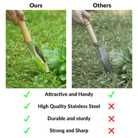 SOLIGT large trowel helps planting and transplanting with comfort.