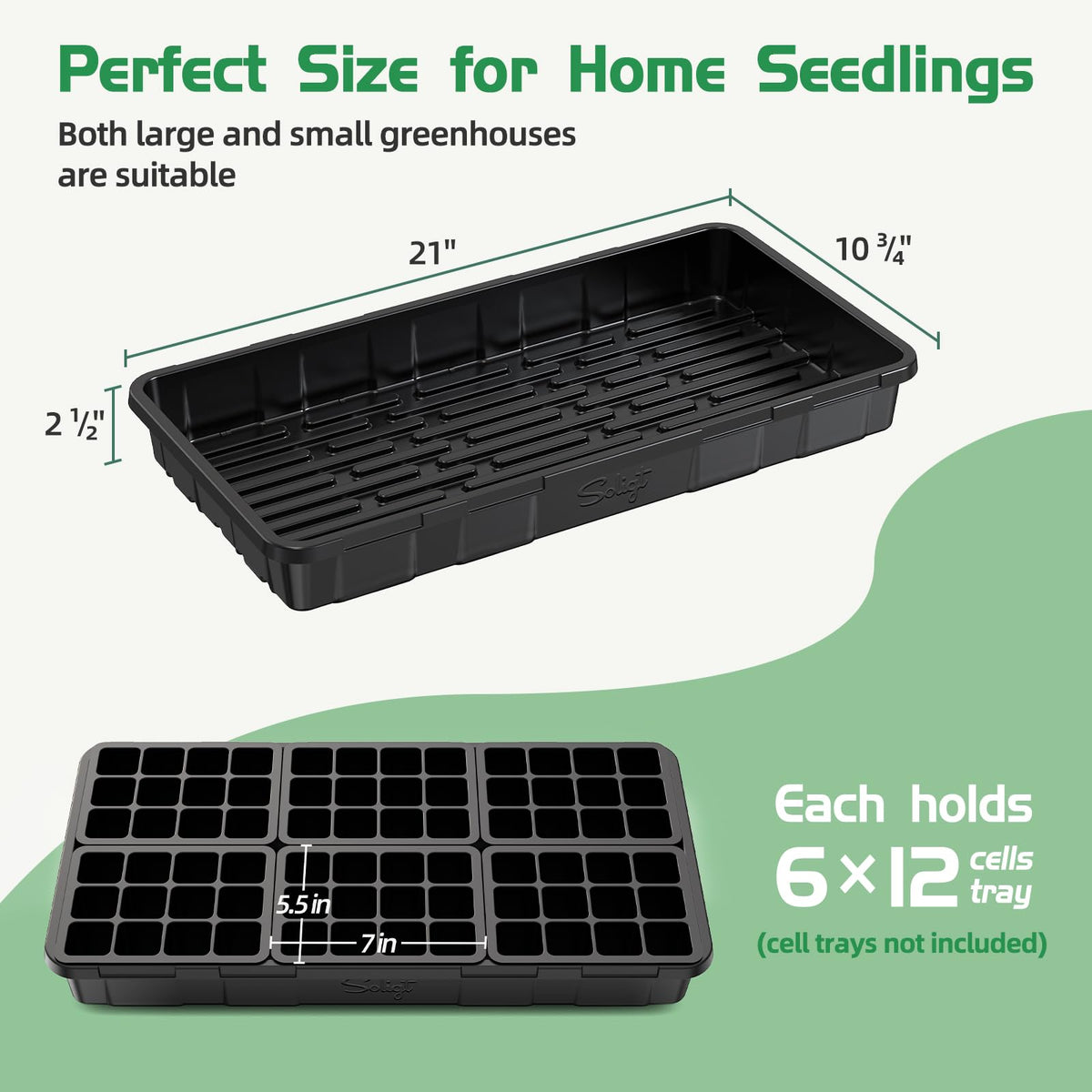 SOLIGT indoor seedling tray stackable design supports organized, scalable growing.
