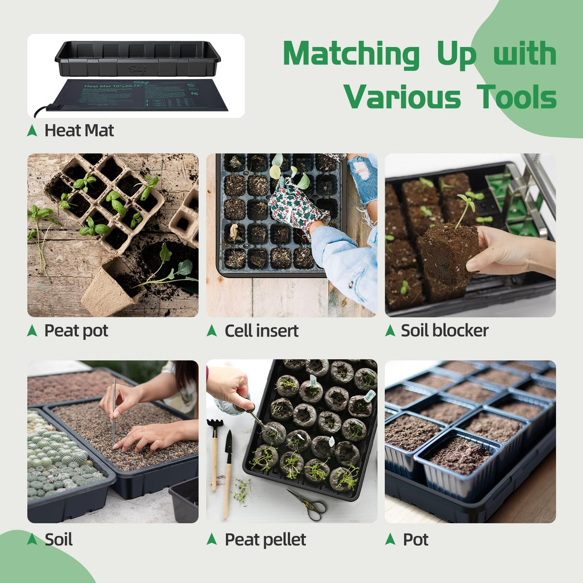 SOLIGT microgreens start tray setup for compact indoor growing and quick harvests.