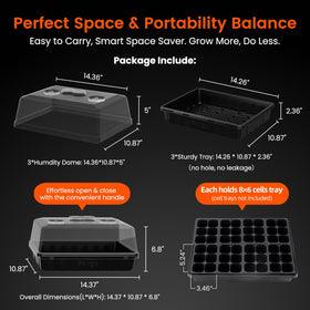 SOLIGT no-hole seed trays prevent leaks during watering and propagation.