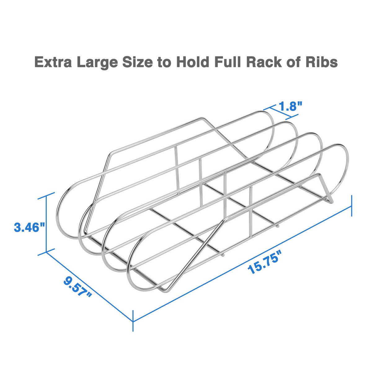 SOLIGT rib rack promotes even airflow for consistently cooked ribs.