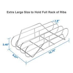 SOLIGT rib rack promotes even airflow for consistently cooked ribs.