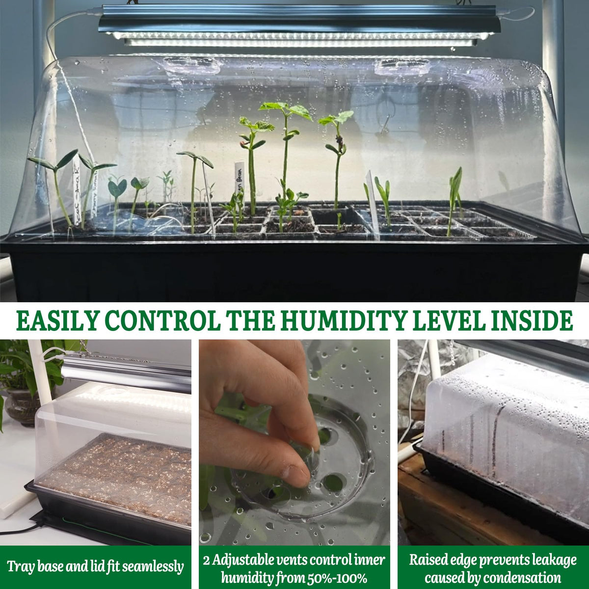 SOLIGT seedling heat mat provides reliable warmth.
