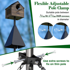 SOLIGT Squirrel-proof slip surface prevents grip and slipping around the pole.