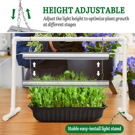 SOLIGT adjustable stand with PVC for light height.
