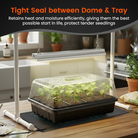 SOLIGT thick plastic seed trays offer durable, reusable design that reduces waste.