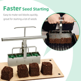 SOLIGT transplant-friendly seedling tool minimizes root disturbance.