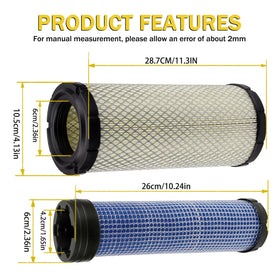 SOLLON packaging showing inner and outer filters for quick replacement