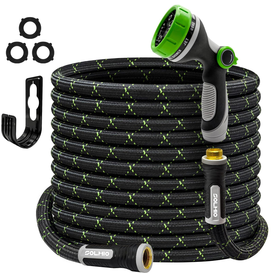 SOLMIO garden hose 50ft for reliable yard watering