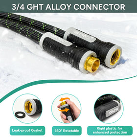 SOLMIO triple-layer hose resists wear and punctures outdoors