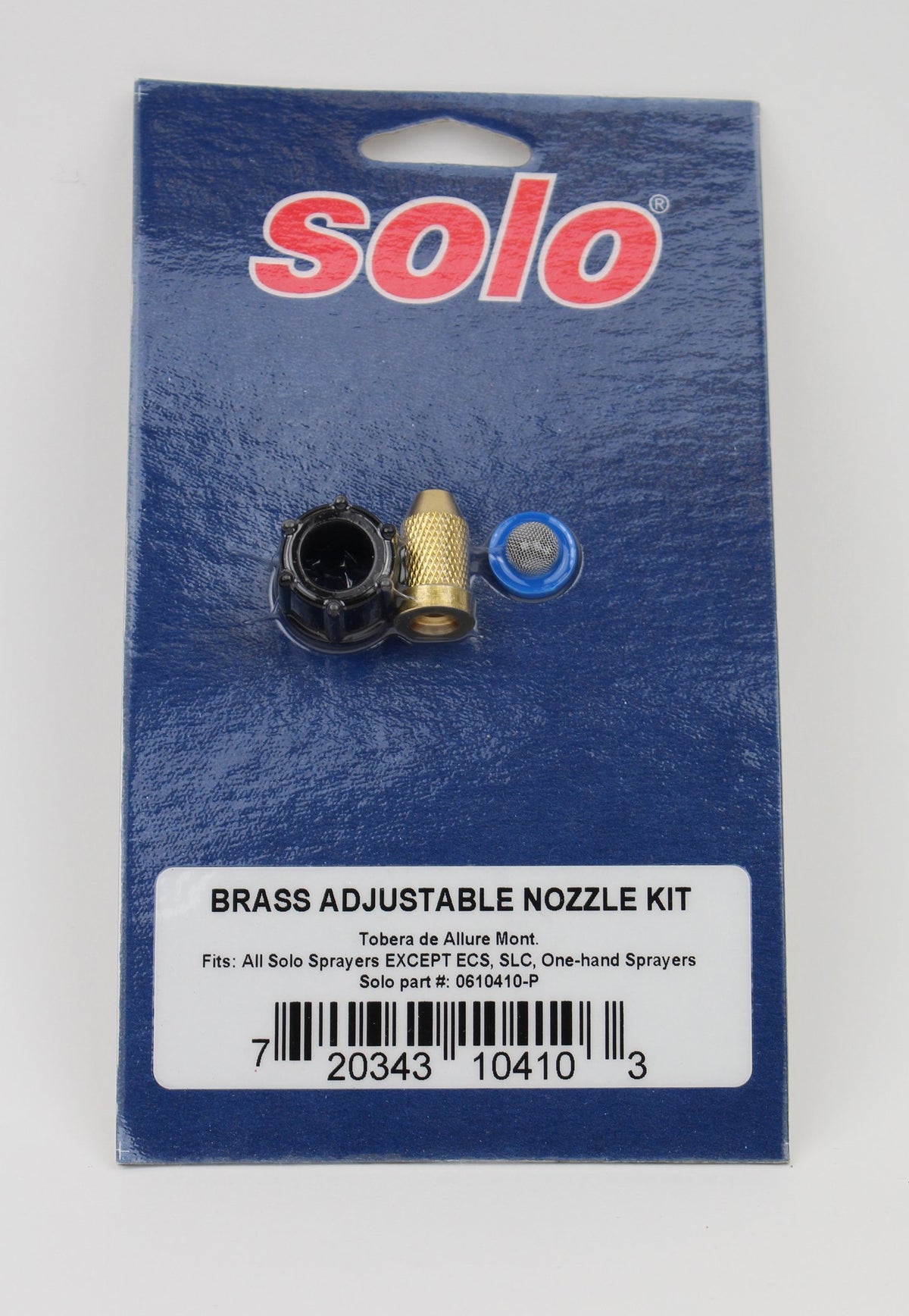SOLO 0610410-P detail view highlights durable brass nozzle kit construction.
