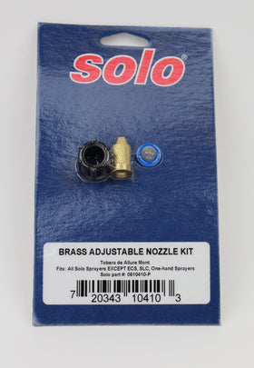 SOLO 0610410-P detail view highlights durable brass nozzle kit construction.