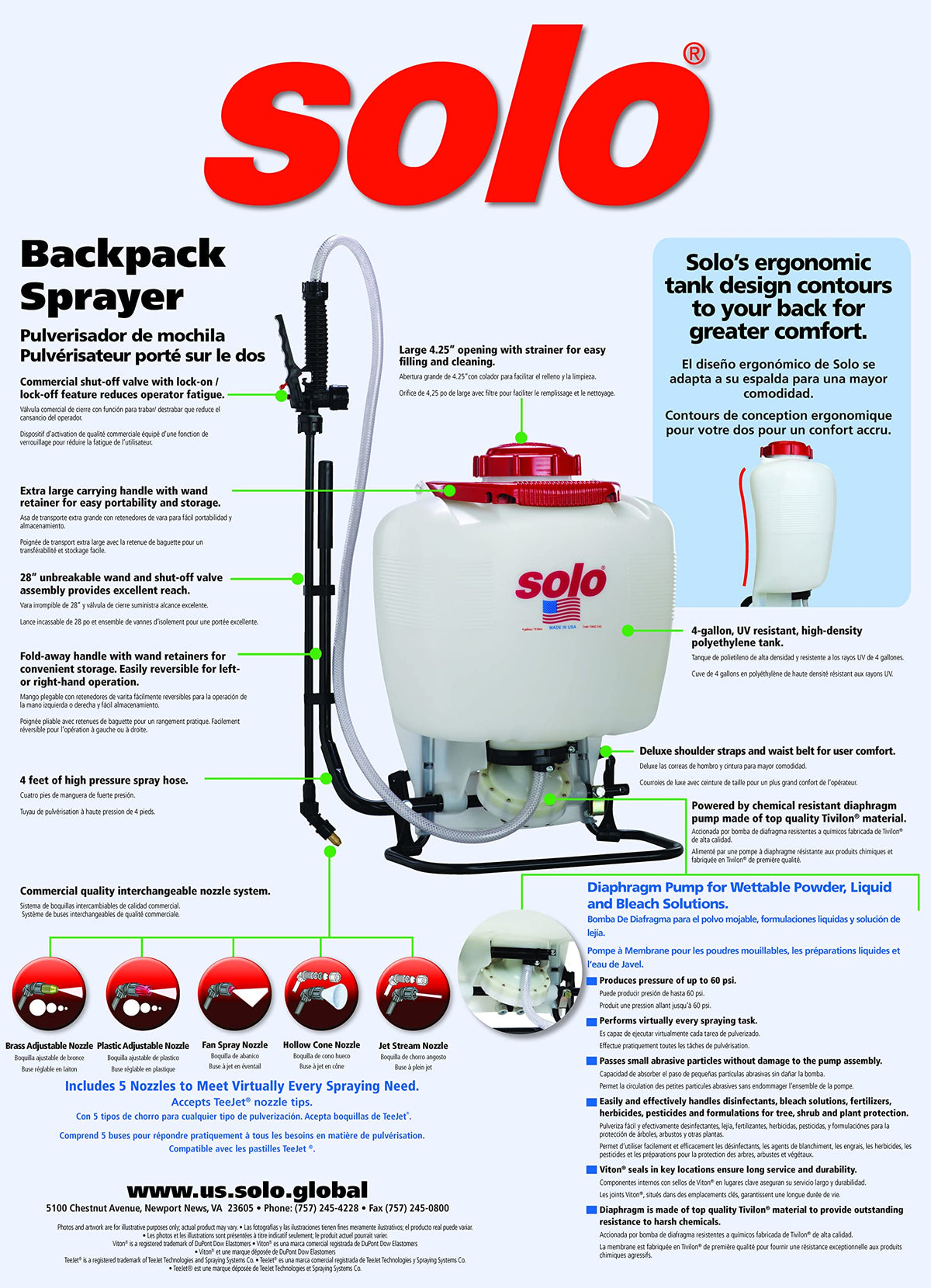 SOLO 475-B-DELUXE durable construction tolerates abrasive particles