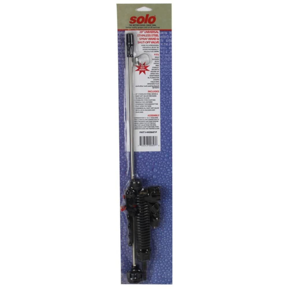 Solo 4900647 shut-off valve with lock-on/off feature for controlled spraying