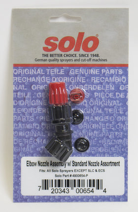 SOLO standard nozzle assortment for compatible sprayers, enabling varied spray patterns.
