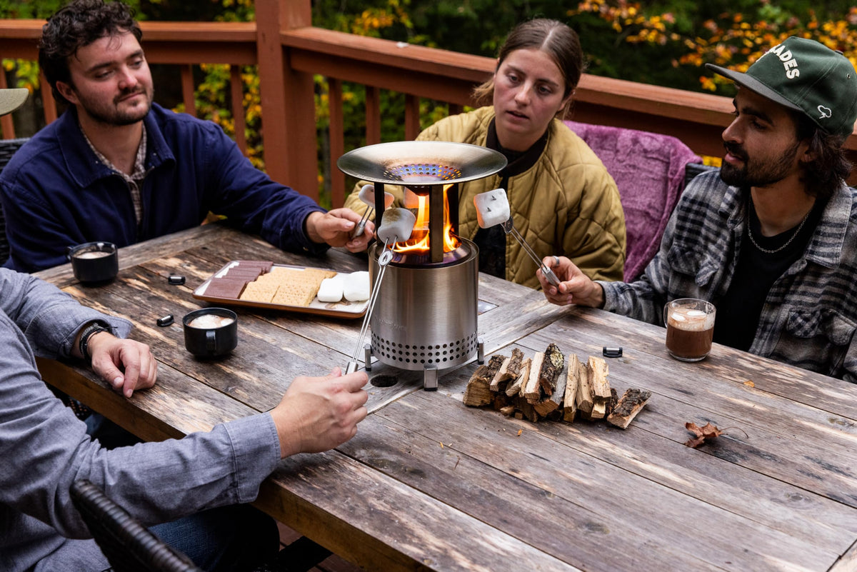 Solo Stove Mesa XL heat deflector ready to enhance gatherings with balanced warmth.