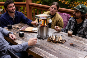 Solo Stove Mesa XL heat deflector ready to enhance gatherings with balanced warmth.