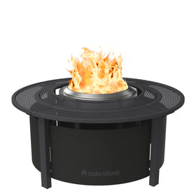 Solo Stove Surround Tabletop barrier view demonstrates safety and extra surface space.