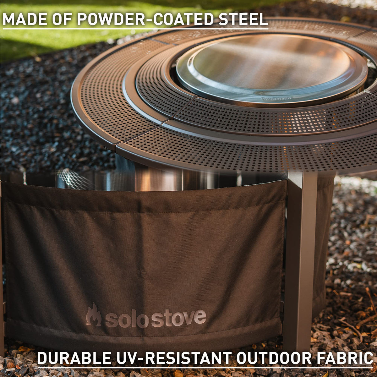 Solo Stove Surround Tabletop snacks-and-drinks usage shows convenient serving space.