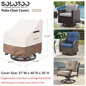 SoloToo chair cover with adjustable buckles keeps wind from lifting your chair.
