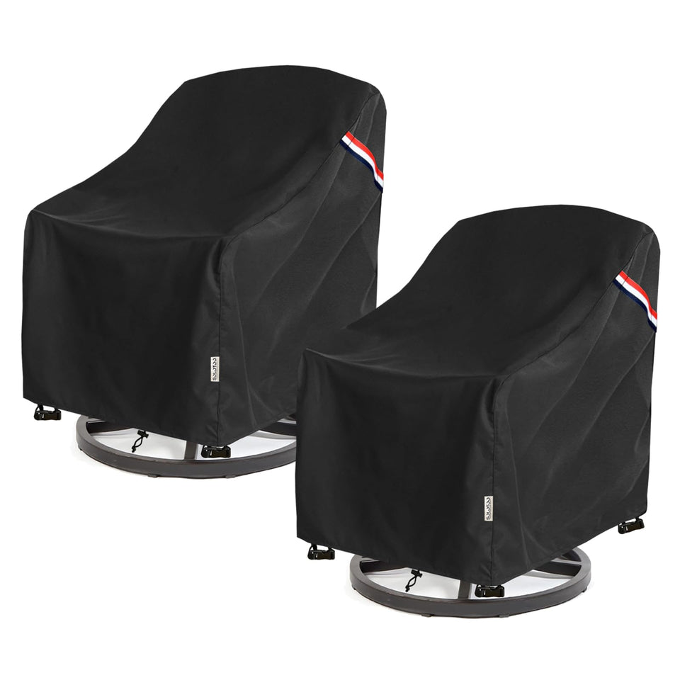 SoloToo patio chair cover in front view provides waterproof protection for outdoor chairs