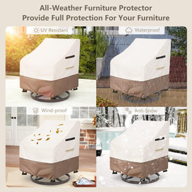 SoloToo beige chair cover 2-pack protects a matching chair pair