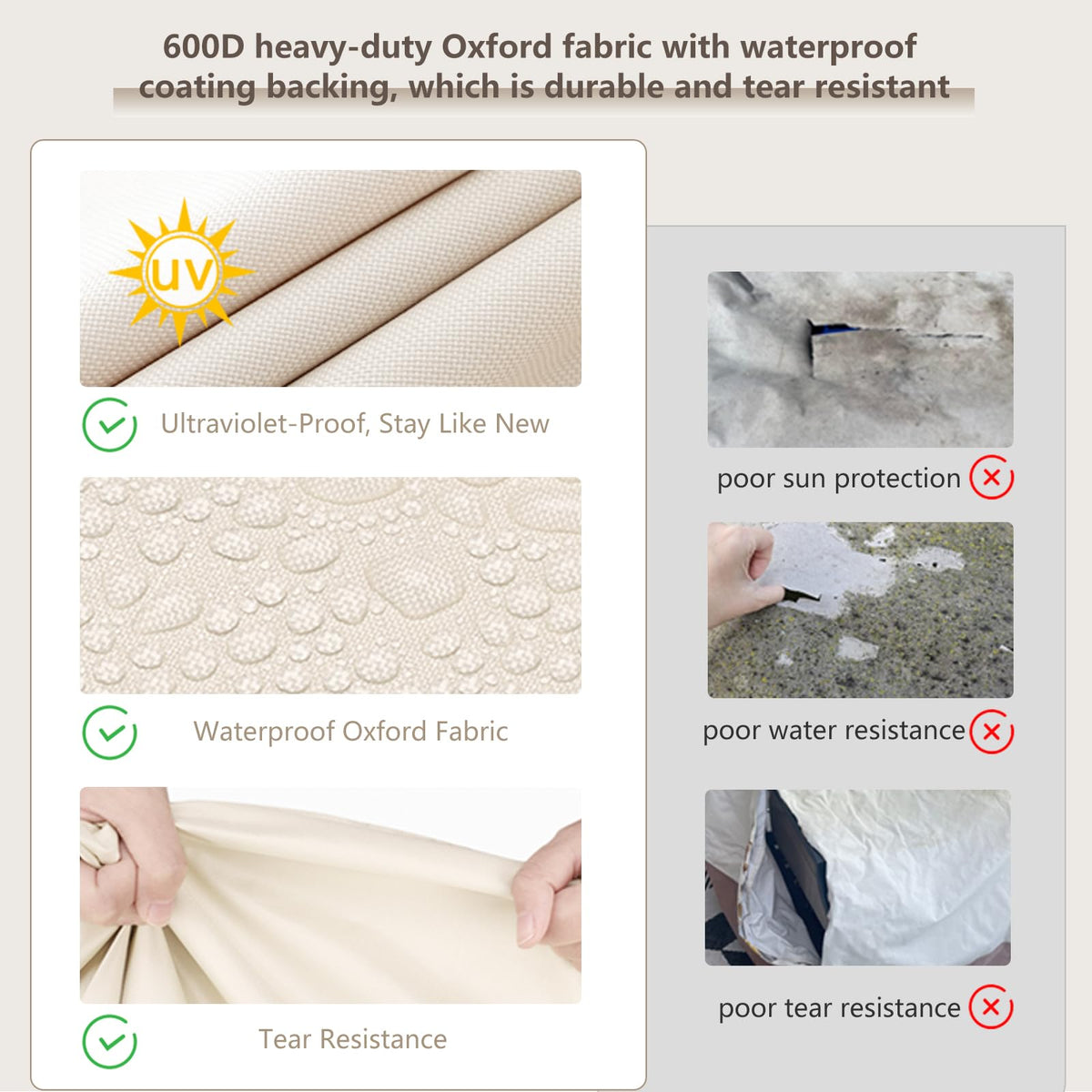 SoloToo beige covers with grab handles for easy removal.