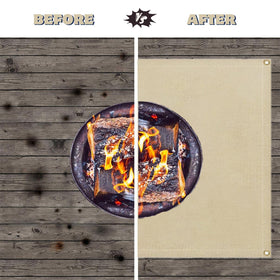 Open SoloWilder mat showing 40x40 footprint and insulating layer protecting ground