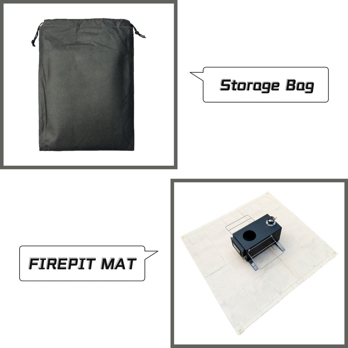 Compact storage with SoloWilder Fire Pit Mat and carry bag ready for travel