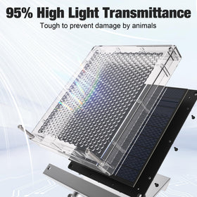 SOLPERK aluminum mounting bracket provides secure, rust-resistant outdoor installation.