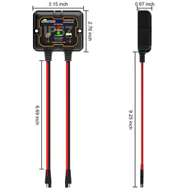 Compatibility with AGM, Gel, Lead Acid and LiFePO4 batteries