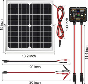SOLPERK solar kit in use on boat or vehicle highlights portability.