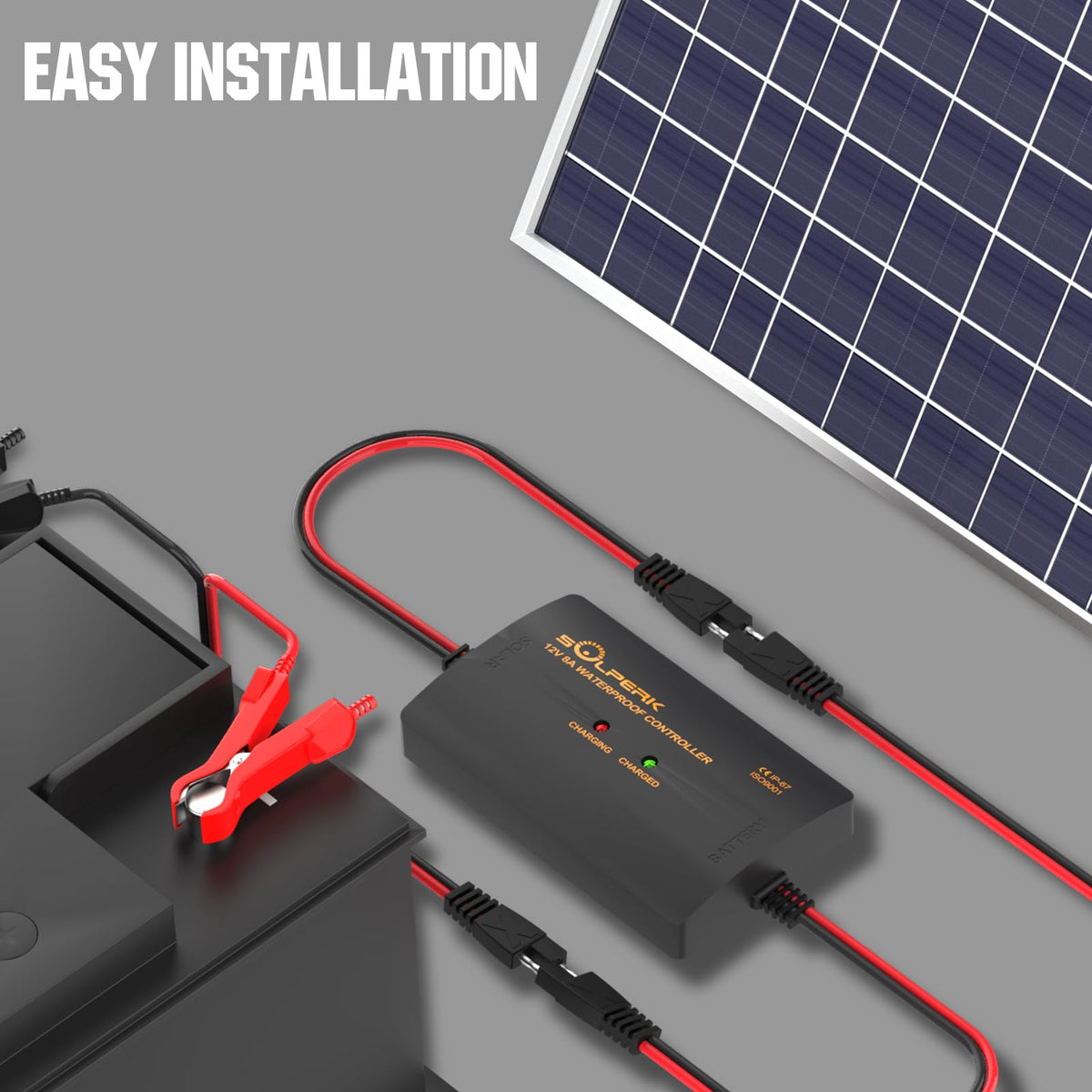 SOLPERK zero-consumption mode prevents battery drain when sunlight ends