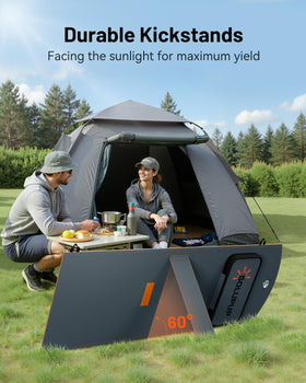SOLUPUP includes carabiners for versatile on-the-go mounting.