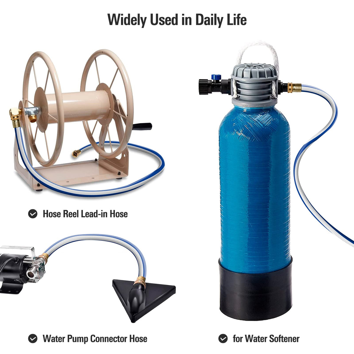 Solution4Patio all-weather hose withstands extreme temperatures for year-round use.