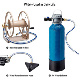 Solution4Patio all-weather hose withstands extreme temperatures for year-round use.