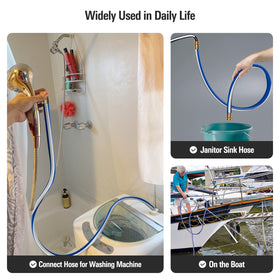 Solution4Patio four-layer-tube construction offers high-pressure durability.